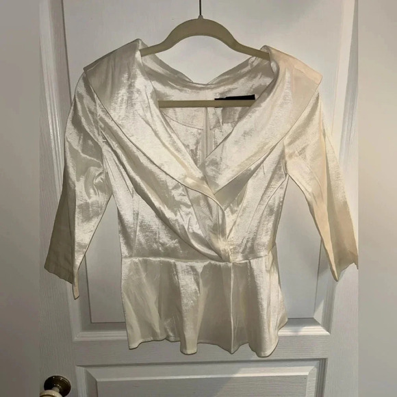 Chetta B Tops - Chetta B Ivory Blouse. Size 4